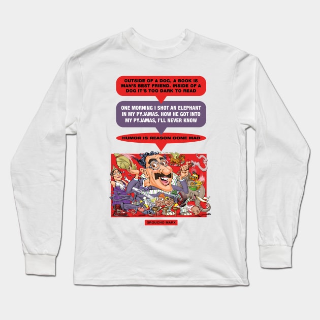 Groucho Marx Long Sleeve T-Shirt by PLAYDIGITAL2020